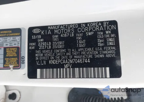 2021 Kia Seltos Lx z USA, uszkodzony, nr VIN KNDEPCAA2M7046744